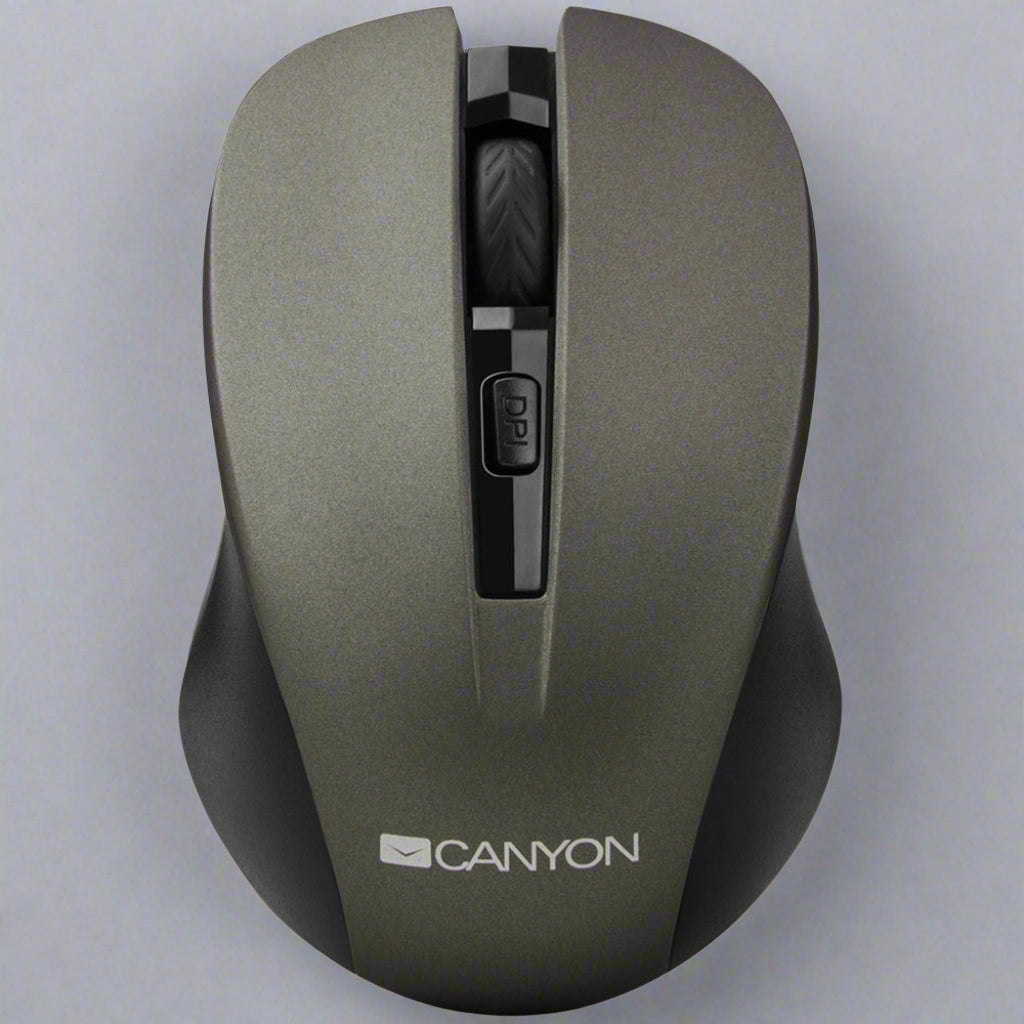 Canyon Comfort Wireless 4 Button Optical Mouse With Switchable DPI in Grey - CNE-CMSW1G-0