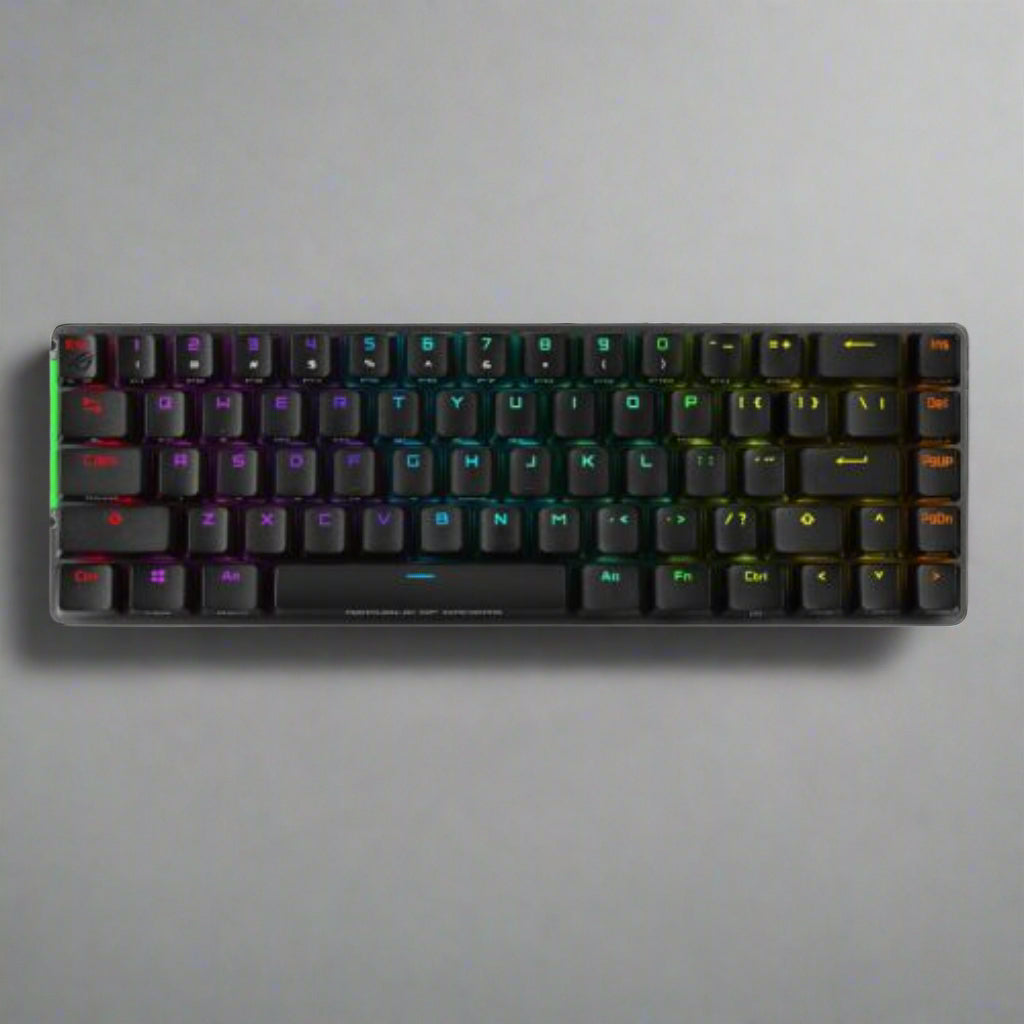 Asus ROG FALCHION NX RED Compact 65% Mechanical RGB Gaming Keyboard, Wireless/USB, ROG NX Red Switches, Per-key RGB Lighting, Touch Panel, 450-hour Battery Life-0