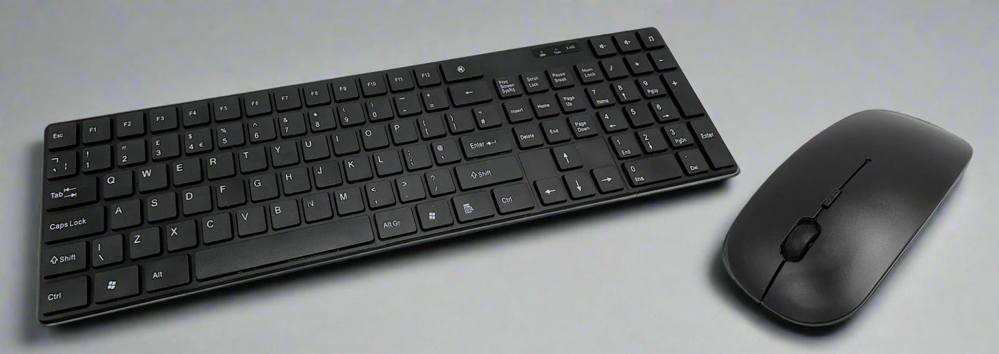 High Quality Wireless Keyboard & Mouse Desktop Combo in Black - KB-RF-888-0
